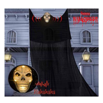 Cina Halloween Decoration Halloween Decoration Voice Control Ghost Luminescent Healthy Scary Mask Hanging Ghost Large in vendita