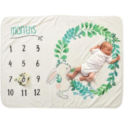 China Sweet monthly photography props baby milestone blanket for babi baby for sale