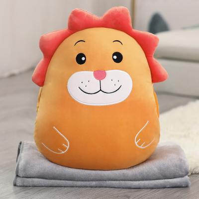 China Hotel Cartoon Animal Hand Pillow Student Nap Midday Break Warmer Pillow for sale