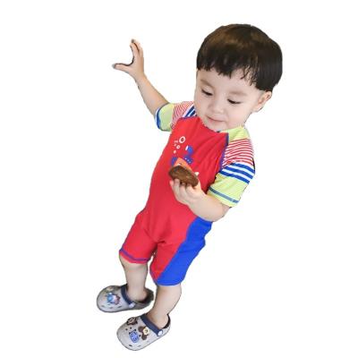 China Baby Boy Sunsuits UPF 50+ Swimwear Kids Breathable One Piece Swimsuit With Sun Hat for sale