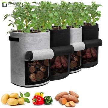 China Potato Grow Bag Amazon 10 Gallon Portable Flowerpot Planting Vegetable Felt Planting Bag for sale