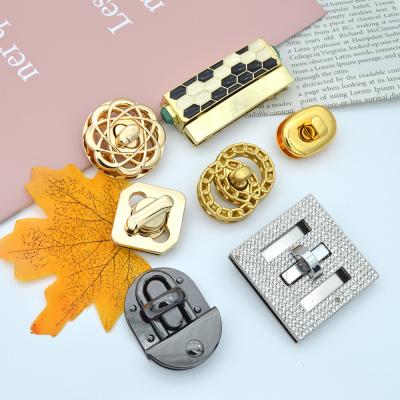 China Wooden Box Factory Price Customized Panel Push Lock Zinc Alloy Fixture For Bag Accessories for sale