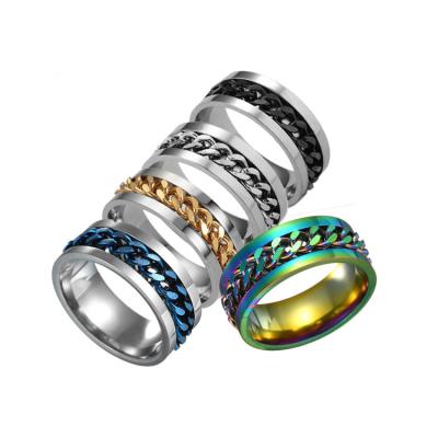 China New latest BOHEMIA gold ring designs chian rotation ring for sale