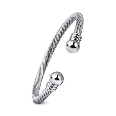 China Fashion Silver Gold Rope Bracelet Stainless Steel Jewelry CLASSIC Engravable Bracelet for sale