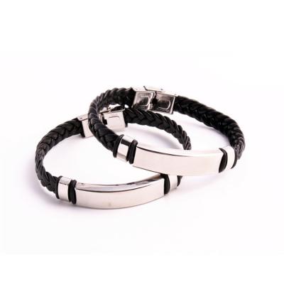 China CLASSIC Cheap Custom Logo Rope Bracelet For Women Stainless Steel Bracelets Simple Leather Bangle Blank Bracelets for sale