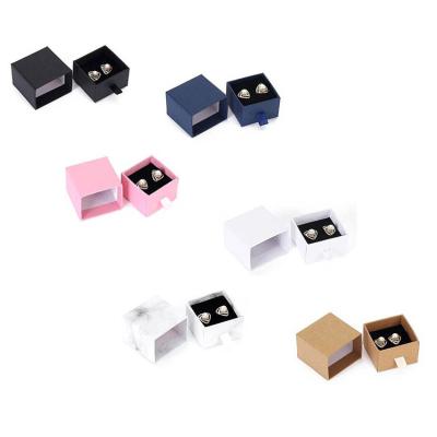 China Custom Jewelry Gift Box Earring Jewelry Wrapping Paper Earring Necklace Ring Box For Pendant Bracelet Sets for sale