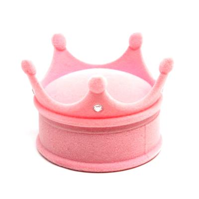 China Ring/Pendant Bulk Jewelry/Necklace Velvet Boxes Packaging Pink Velvet Ring Box Wholesale Jewelry Box Purple Velvet Necklace Boxes for sale