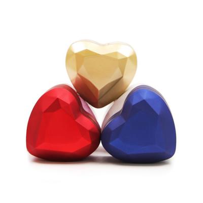 China Luxury heart shaped led lightweight ring jewelry box/custom made high quality plastic pendant logo ring box for sale