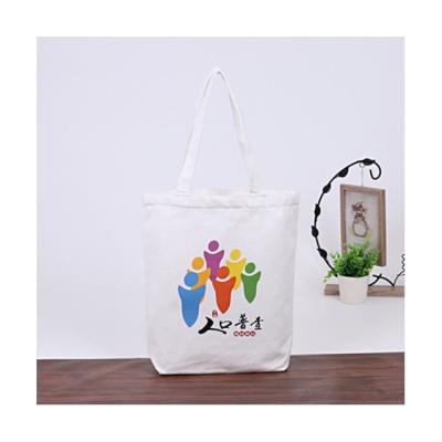 China 2021 new design strong and durable fashion large capacity canvas white printing portable bag for sale