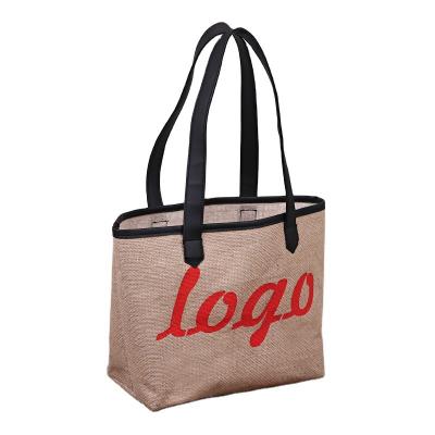 China Factory Shopping Fashion Strong And Durable Wholesale Jute Bag Custom Jute Tote Bag With Logo for sale