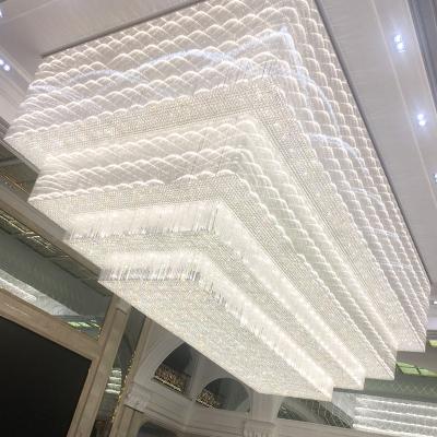 China Large Modern Hotel Lobby Custom Made Chandelier Lighting Modern Design Luxury Chandeliers Glass Ceiling Lamps for sale