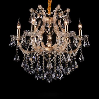 China Customized Luxury Gold Modern Large Maria Theresa Crystal Chandelier Pendant Light Hotel Lobby Wedding Decoration Chandelier for sale