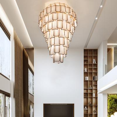 China Modern Nordic Style Banquet Hall Villa Restaurant Modern Luxury Glass Led Chandelier for sale