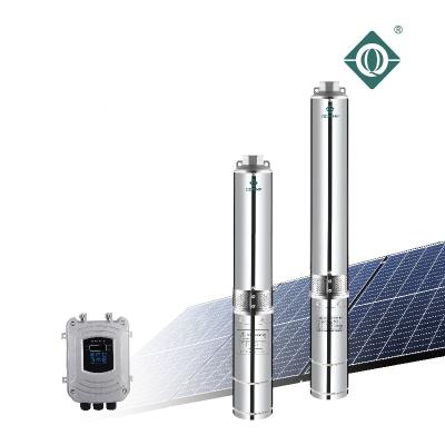 China QQPUMP 3inch 48V 400W Clean Water DC Motor Brushless Clean Lift Solar Water Pump for sale