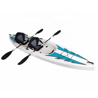 China 2021 New Water Sports Factory Foldable Kayaks Double Seats Inflatable Kayak Drop Stitch Fishing Canoe For Sale for sale