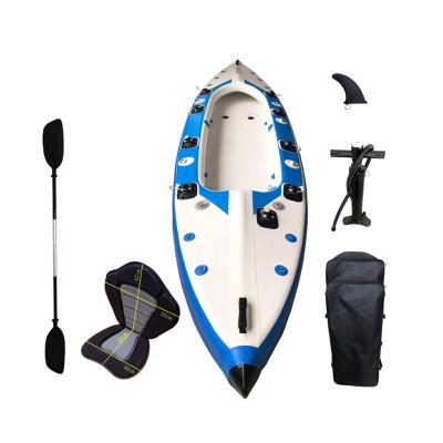 China Professional Water Sports HILEAF Tour 2 Person Set Sea Rowing Fishing Boats Kayak Large Drop Stitch Inflatable Fishing Canoe for sale