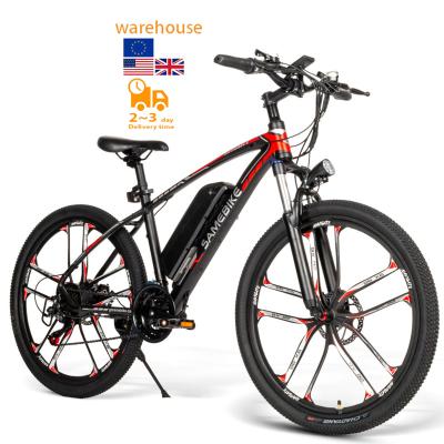 China Aluminum Alloy EU stock 26 inch 21S 48V 8AH 350w electric non-folding mountain ebike for sale