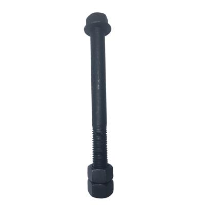 China M16 M18 Steel High Tensile Bolt Nuts Screws Bucket Pin Bolts Nuts For Excavator 10.9 Grade Black for sale