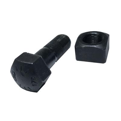 China Steel Undercarriage Parts M27*90 Track Bolt Black Grade 12.9 Without Flange Hex Bolt Plow Track Shoe High Tensile Bolts And Nuts for sale