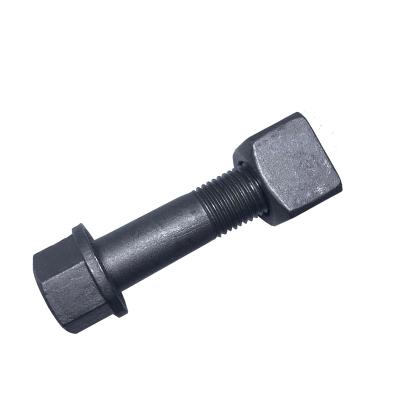 China Excavator Nut Bolts M10 Steel Track Bolt With Flange Fastener Construction Track Shoes Wholesale High Strength Screws for sale