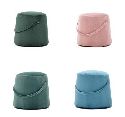 China Custom Round Stool Bean Bags Foot Stools Lazy Removable Cover Small And Stools For Living Room for sale