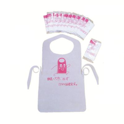 China Custom Disposable Drink/Food Restaurant Adult Bib Adult Nonwoven Apron For Restaurant for sale