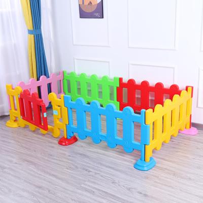 China Modern Colorful Square Baby Travel Crib Folding Plastic Baby Playpens Fence With Gate for sale