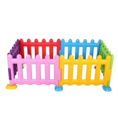 China 6Pieces Modern Small Colorful DIY Freely Combined Baby Playpens Safe Plastic Fence for sale