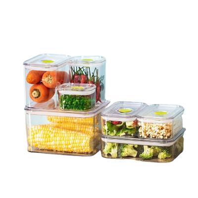 China Freshness Preservation 7pcs by Set Different Size 2.3L 1L 440ML 190ML 980ML 450ML Transparent Food Storage Box Containers for sale