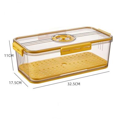 China Freshness Preservation Yellow Color Transparent Body Glass Food Storage Container Meal Prep Bowl for sale