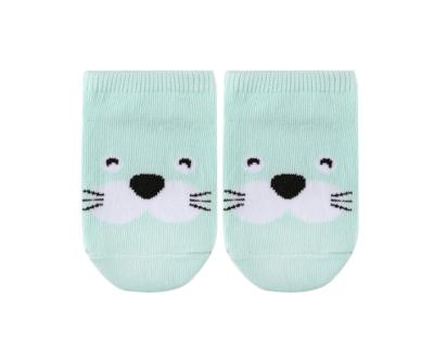 China Breathable Solid Color Baby Animal Socks , Combed Cotton Warm Baby Socks for sale