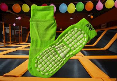 China Jump Fitness Non Slip Mega Trampoline Fun Zone Bounce Socks Elevate Trampoline Park Socks for sale