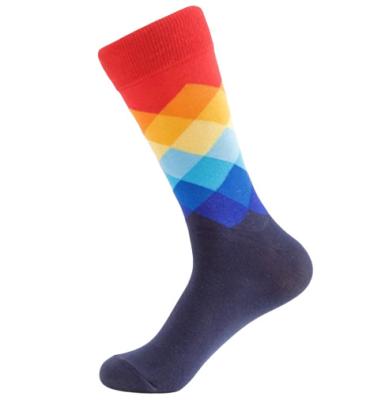 China Mens Funky Colorful Patterned Dress Socks With Cool And Crazy Designs for sale