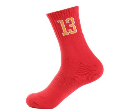 China Red Men Basketball Sock Girl Sports Socks Towel Bottom Football Compression Socks for sale