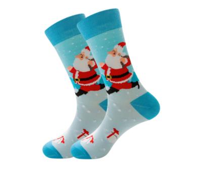 Chine Les vacances de Noël d'hiver cognent le bas classique de Noël de vacances de hautes chaussettes de genou de coton de position à vendre