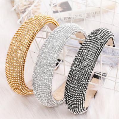 China Full Rhinestone Material Friendly Crystal Headbands Women Fashion Headdress Of Diamond Baroque Luxury Headbands Bling for sale