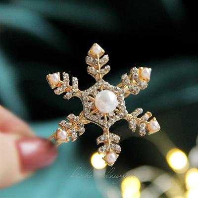 China Korean small fresh and simple new beach Crystal Star Snow Metal Hair cut hairpin Bobby Pin Jewelry Hair Barrette Accessories for sale