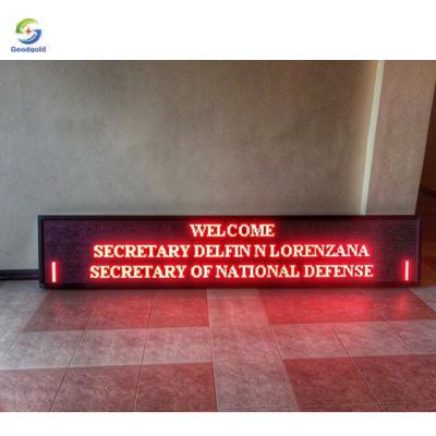 China Text Running Outdoor Message Text Led Display Outdoor Semi Outdoor P10 Single Red White Color for sale