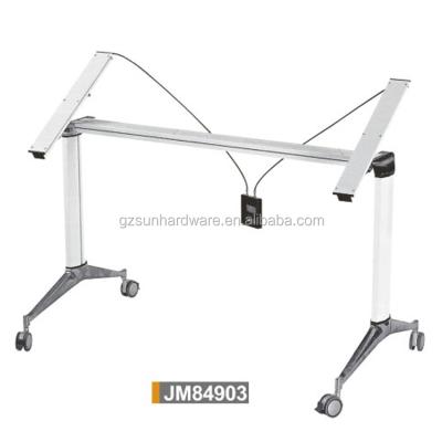 China Regular easy assembly metal folding table base with removable table leg for sale