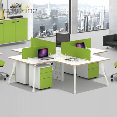 China Modular 4 Compartment Seat Commercial Workstation Office Furniture Desk for sale