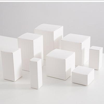 China Recycled Materials Dana White Cardboard Box Socket Loop Bottom Small White Box Rectangular Neutral Packaging Box for sale