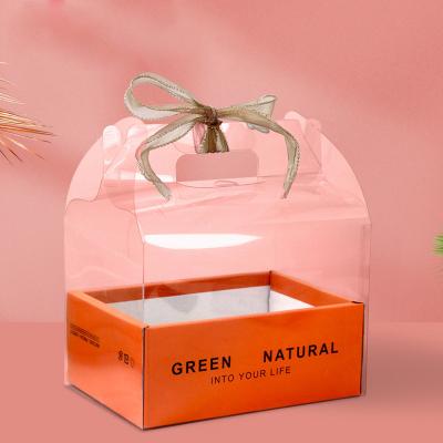 China Portable Top and Bottom Lid Recyclable Packaging Box DanaTransparent Fruit Apple Cherry Orange Gift Box Gift Box for sale