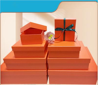 China Dana Cardboard Heaven and Earth Recyclable Cover Orange Gift Cosmetics Lipstick Packaging Box for sale