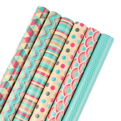 China Dana Polka Dot Striped Gift Wrapping Paper Christmas Valentine's Day Disposable Fresh Wrapping Paper Small for sale