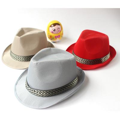 China Summer Comfortable Parenting Quick Dry Kids Style Panama Fedoras Hats Jazz Sun Hat Performance Cap Outdoor Headgear For Kid for sale