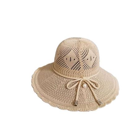 China Fashion\\durable Wholesale Sun Protection Customized Premium Quality Comfortable Solid Color Summer Beach Casual Vacation Knitted Straw Hat for sale