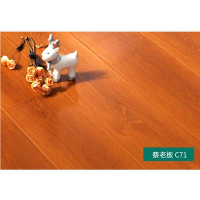 China Factory Price 12mm Glossy Engineered Wooden Roll Track Modern Chinese Oak Flooring for sale