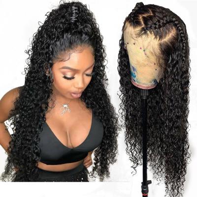 China Virgin 10A Body Wave 100% Human Hair Raw Indian Curly Curly Lace Front Wig 13x4 13x6 Full HD Wig Pre Plucked Lace Front Wig for sale