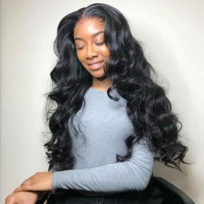 China Swiss Seller Top Quality Remy Beauty Brazilian Lace Wig Body Wave 4X4 Lace Closure Wig HD Lace Wigs With Baby Hair for sale