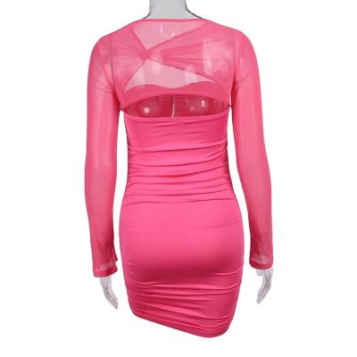 China Dress 2021 autumn new fashion breathable long-sleeved tube women's upper sexy slim fit C.S.I. hip for sale